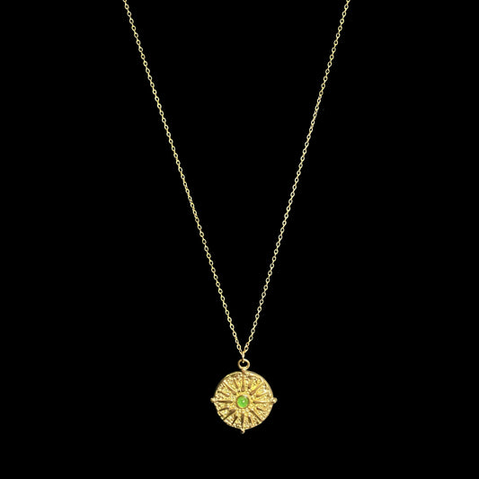 SUN PENDANT NECKLACE - JADE