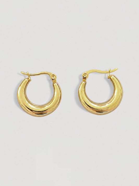 SMALL CHUNKY HOOP EARRINGS