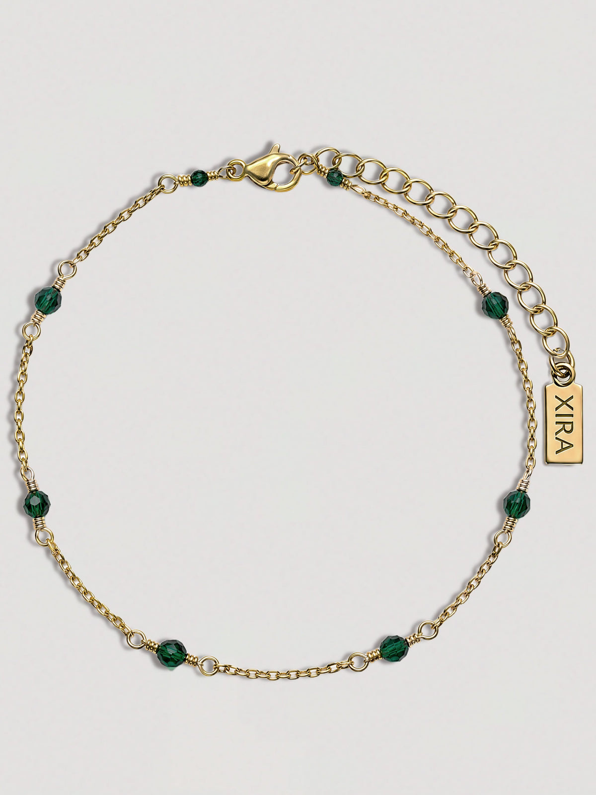 IZA  ANKLET - EMERALD