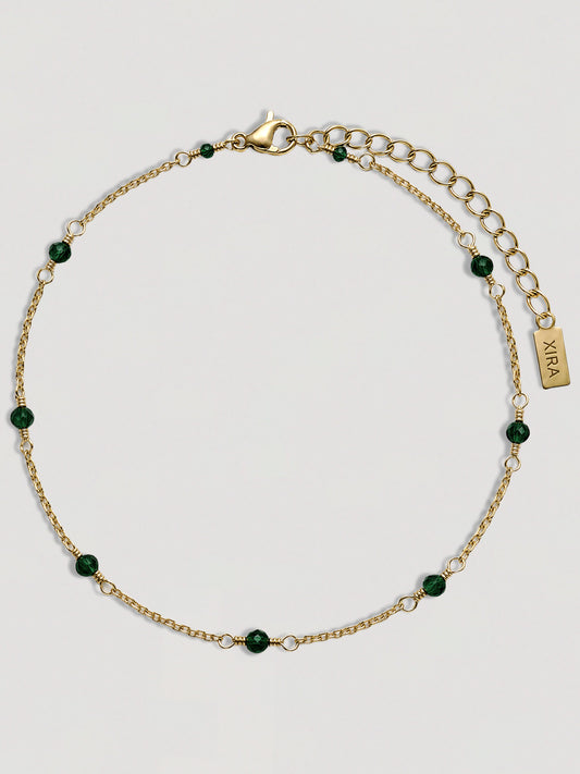 IZA  ANKLET - EMERALD