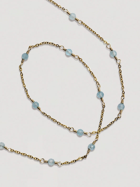 IZA NECKLACE - AQUAMARINE