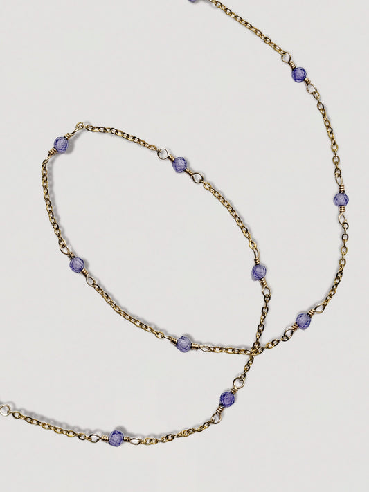 IZA NECKLACE- PURPLE ZIRCON