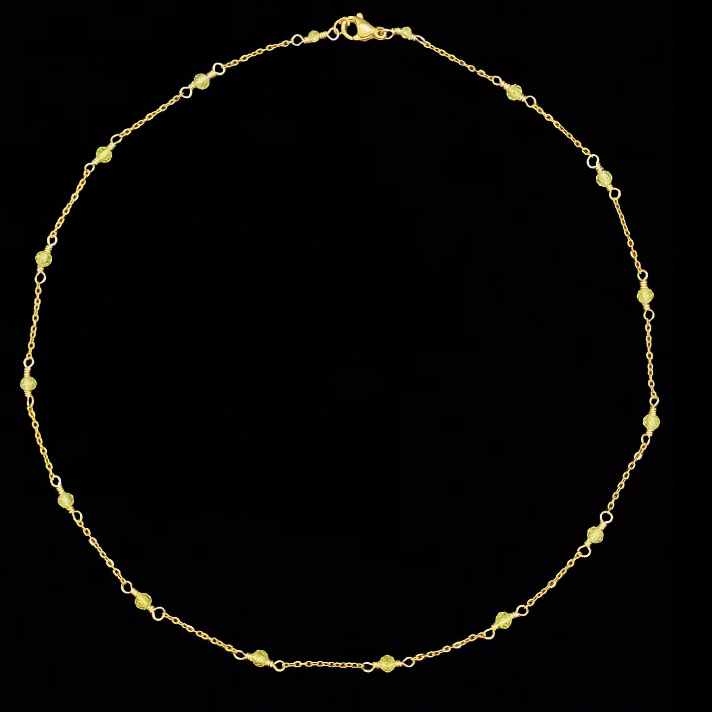 IZA SET - PERIDOT - NECKLACE, EARRINGS, BRACELET