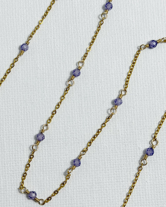 IZA NECKLACE- PURPLE ZIRCON