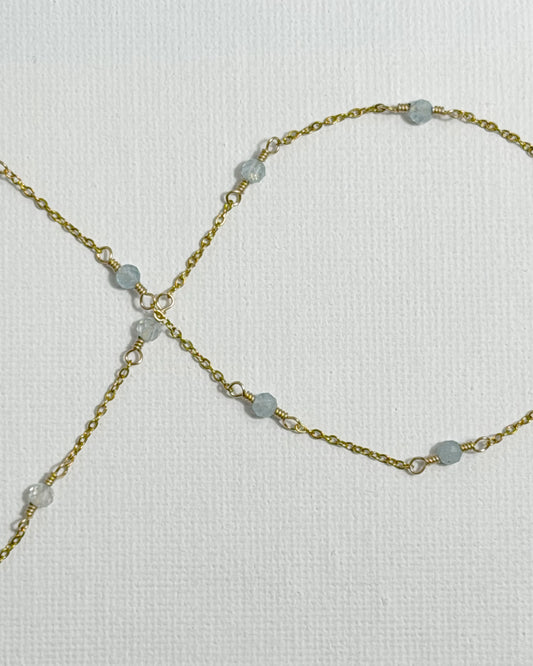 IZA NECKLACE - AQUAMARINE