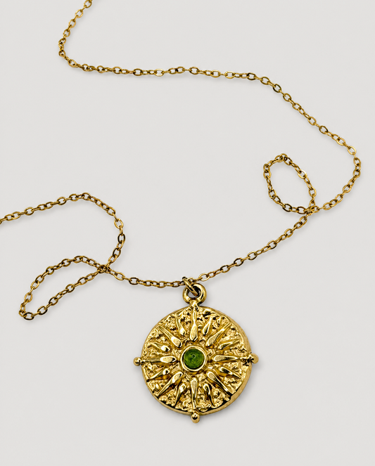SUN PENDANT NECKLACE - JADE