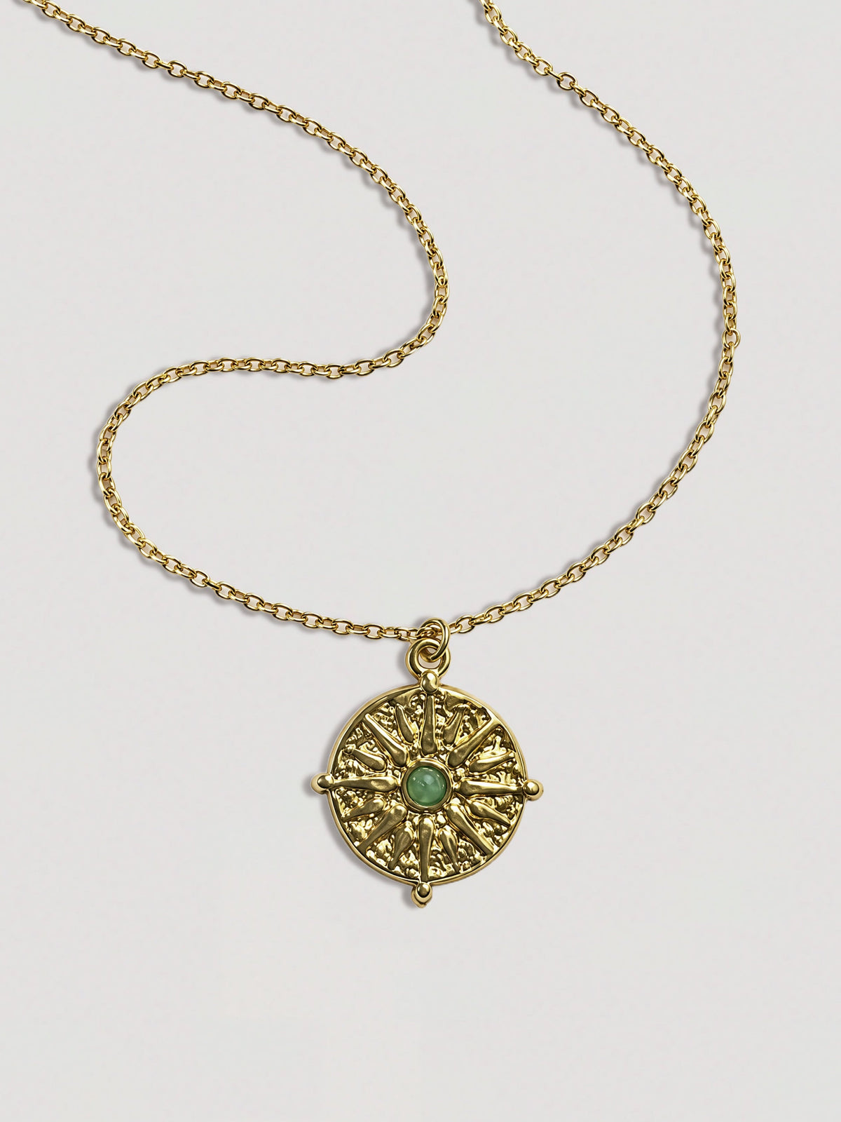 SUN PENDANT NECKLACE - JADE