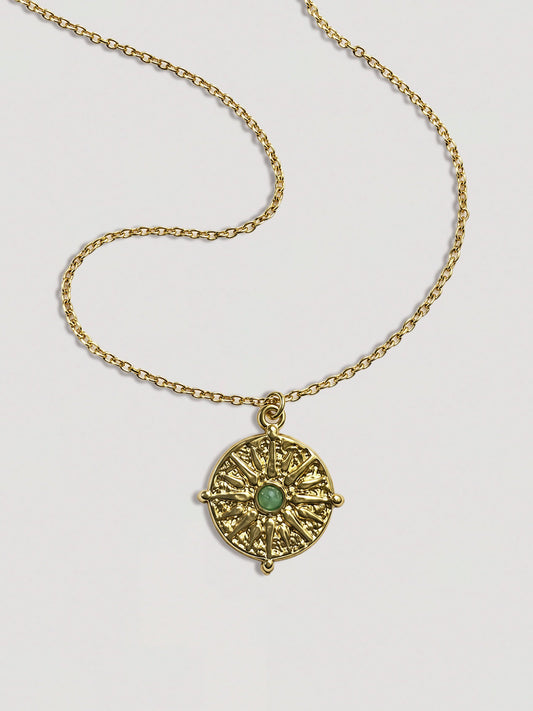 SUN PENDANT NECKLACE - JADE