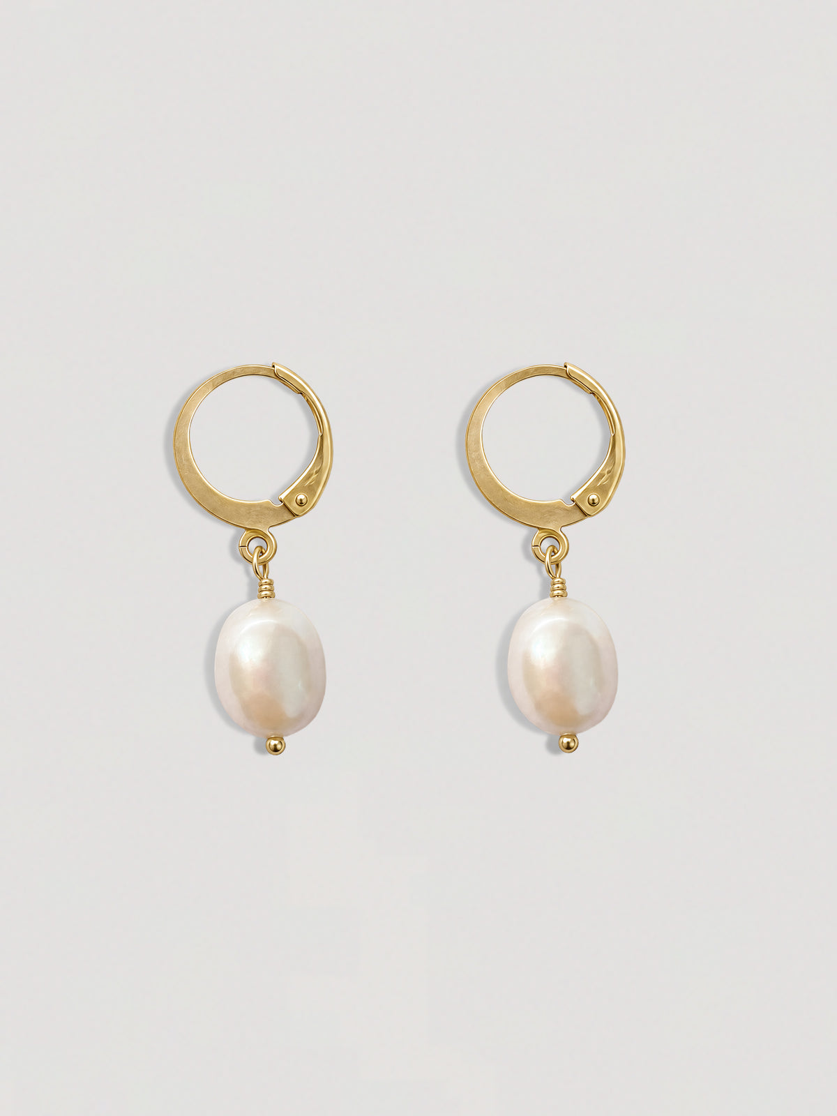 CLASSIC FRESHWATER PEARL EARRINGS - LARGE