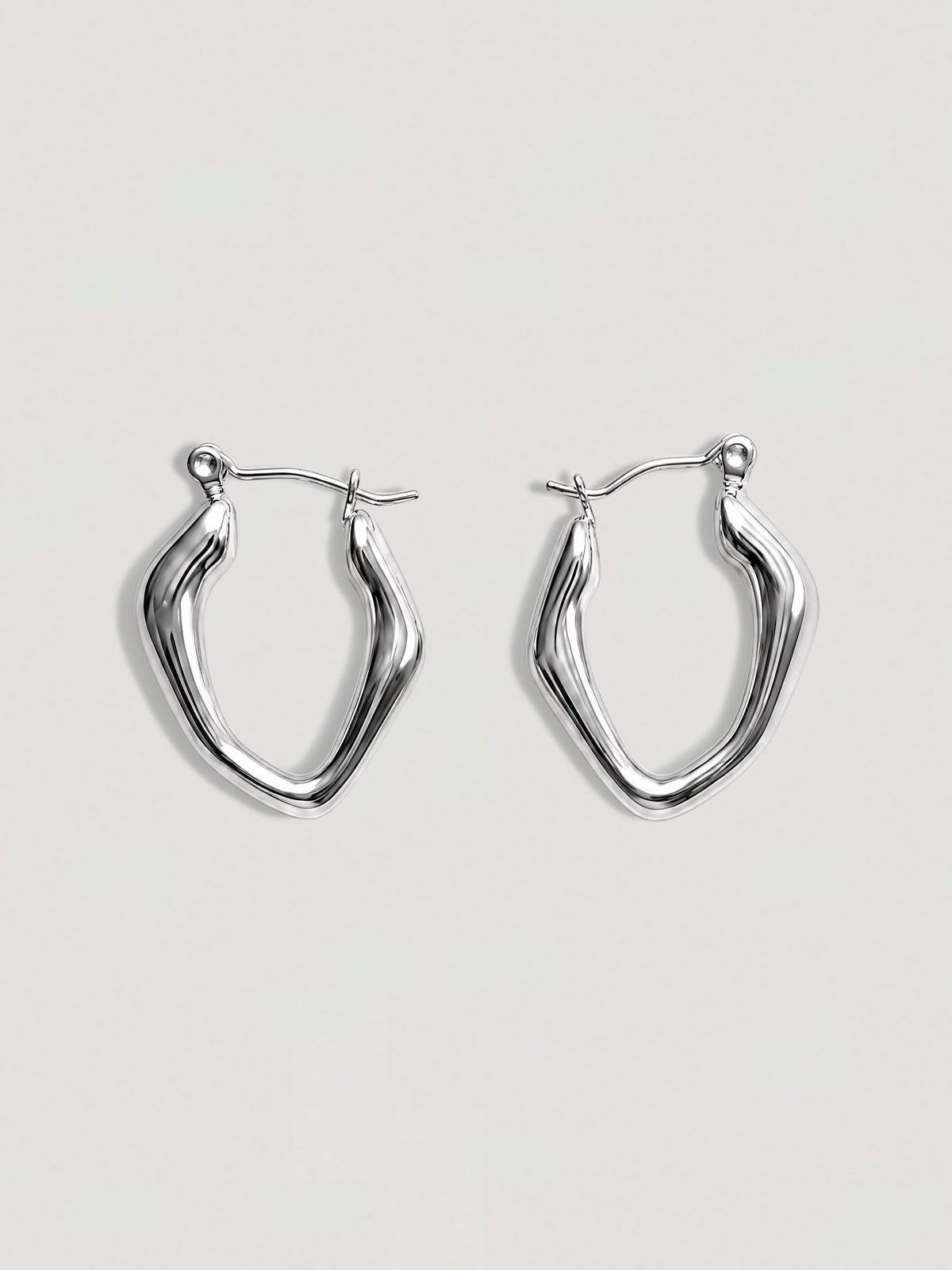 LIQUID SILVER HOOPS EARRINGS