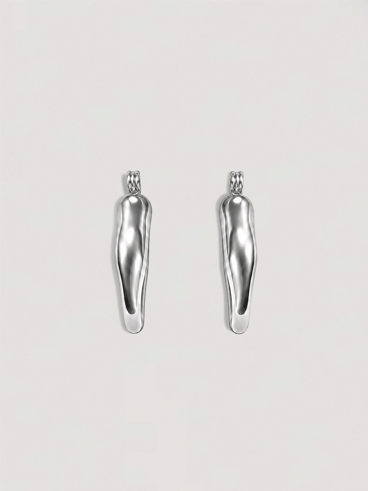LIQUID SILVER HOOPS EARRINGS