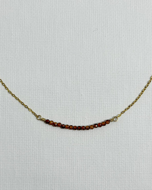 CIERLO NECKLACE - ORANGE GARNET