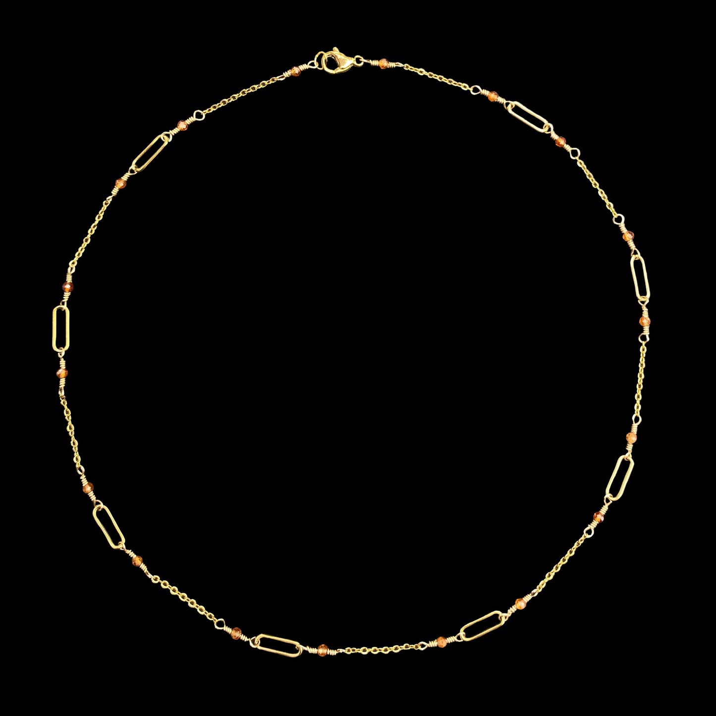 VELA NECKLACE  -  ORANGE GARNET