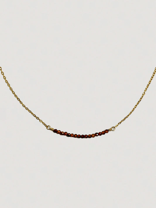 CIERLO NECKLACE - ORANGE GARNET