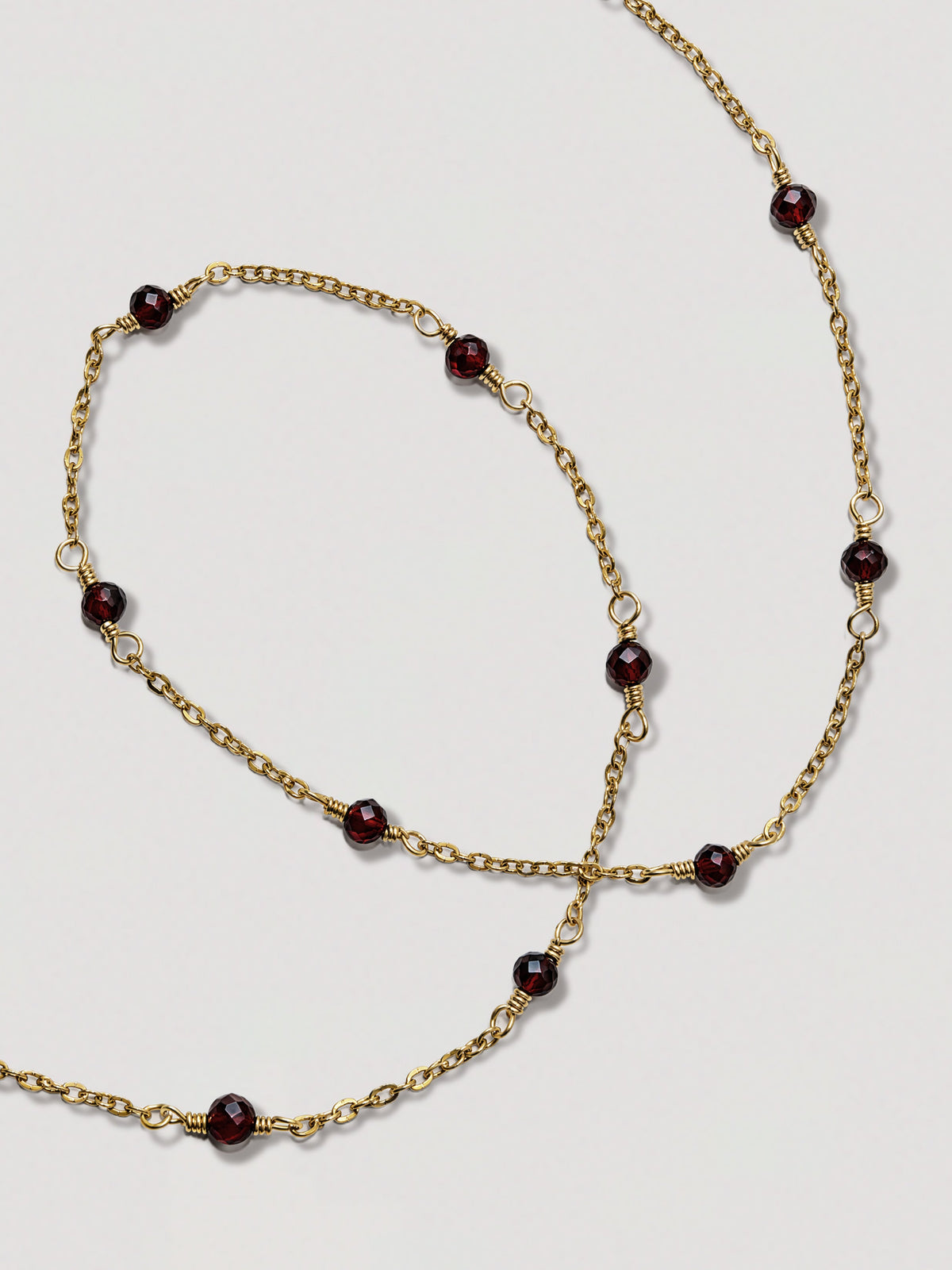 IZA NECKLACE - ORANGE GARNET