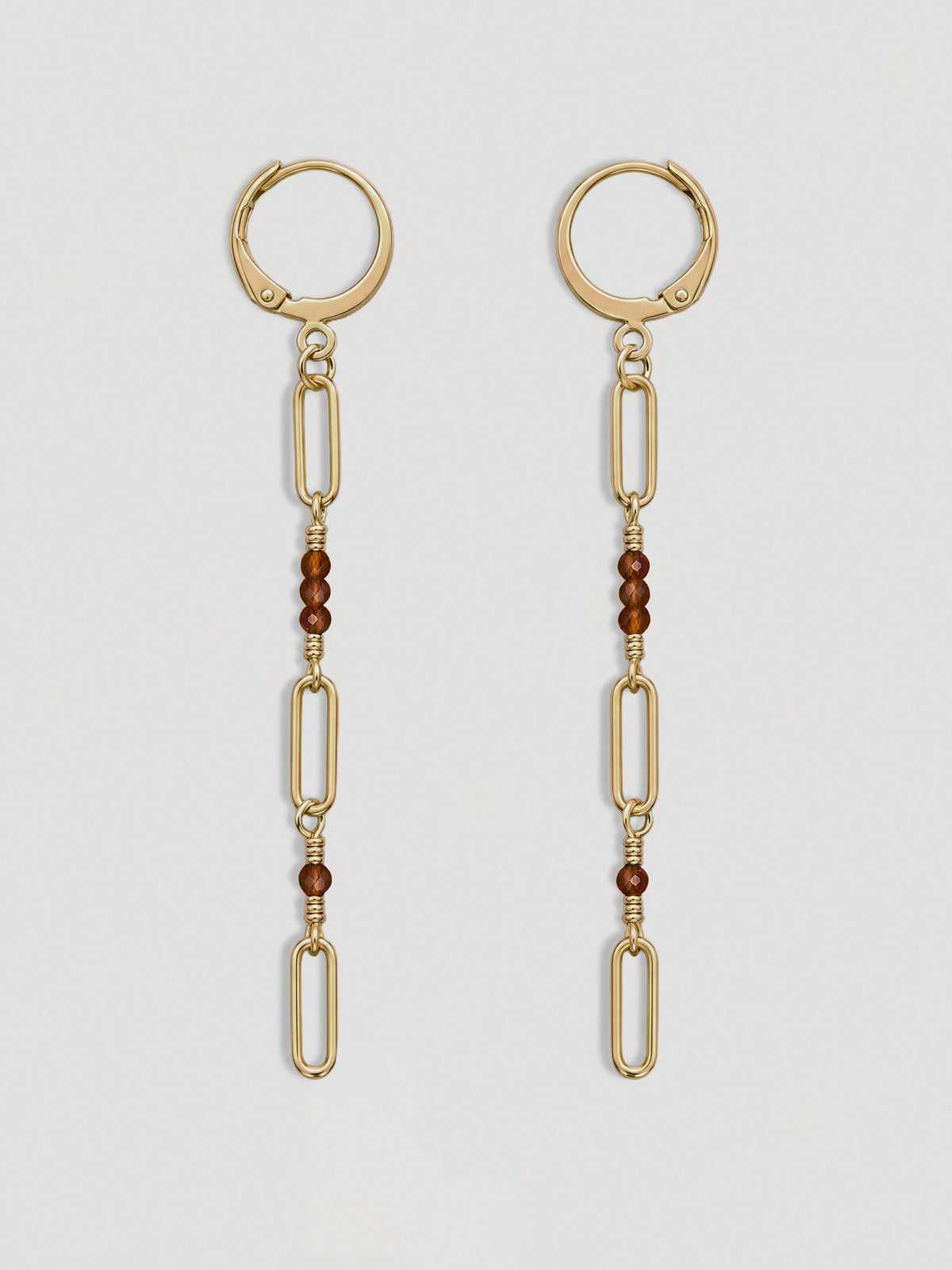 VELA EARRINGS - ORANGE GARNET
