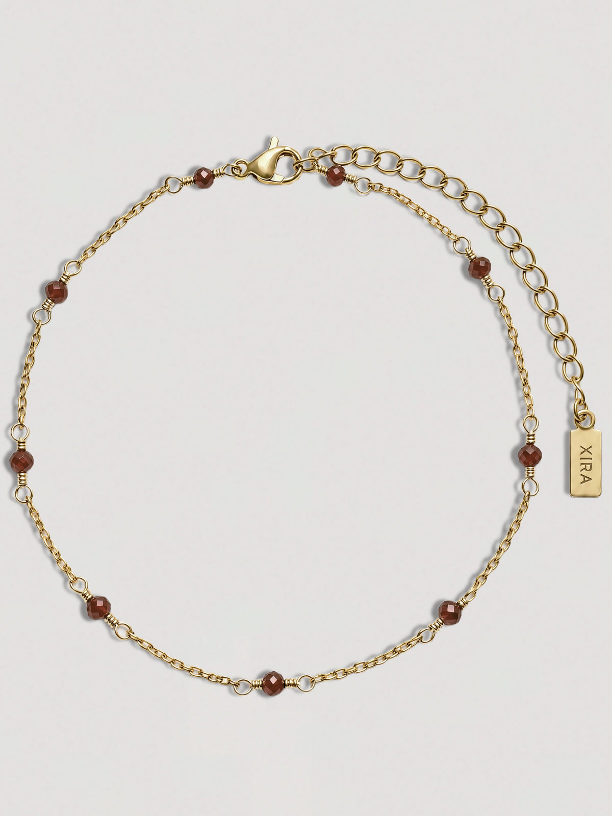 IZA ANKLET - ORANGE GARNET