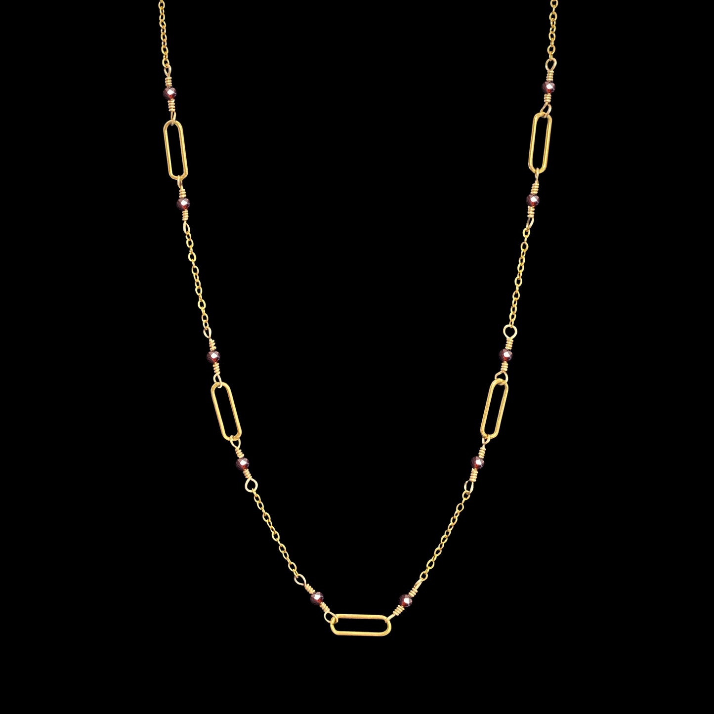VELA NECKLACE  -  ORANGE GARNET