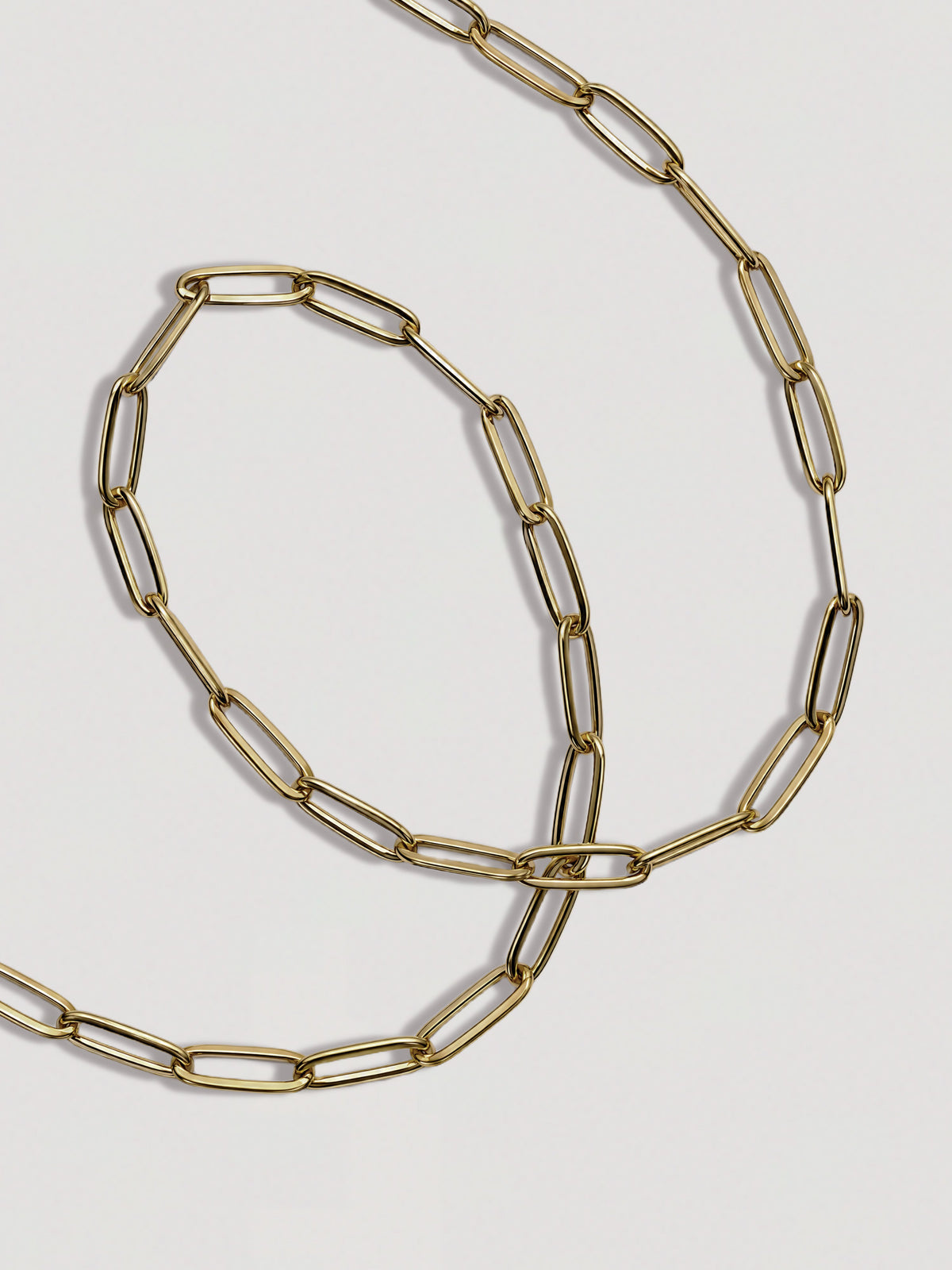 GOLD PAPERCLIP CHAIN -4MM