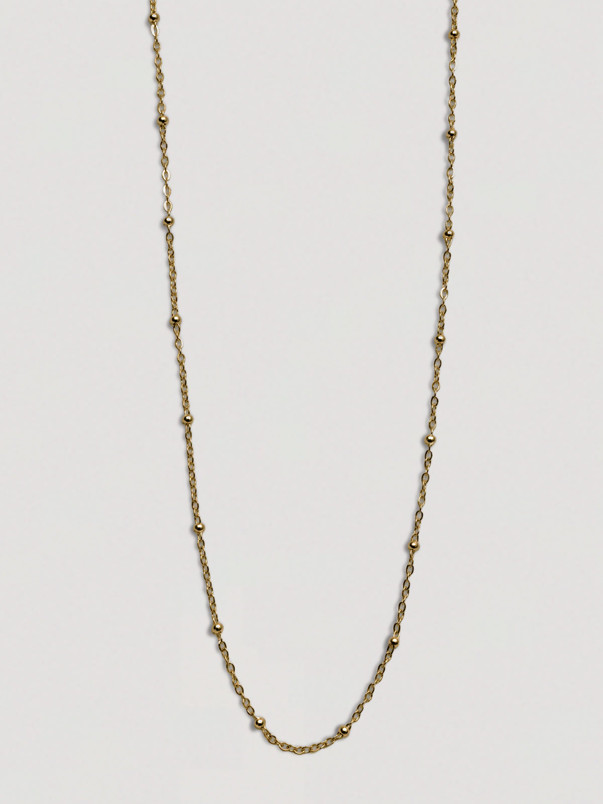GOLD PEBBLE NECKLACE -1MM