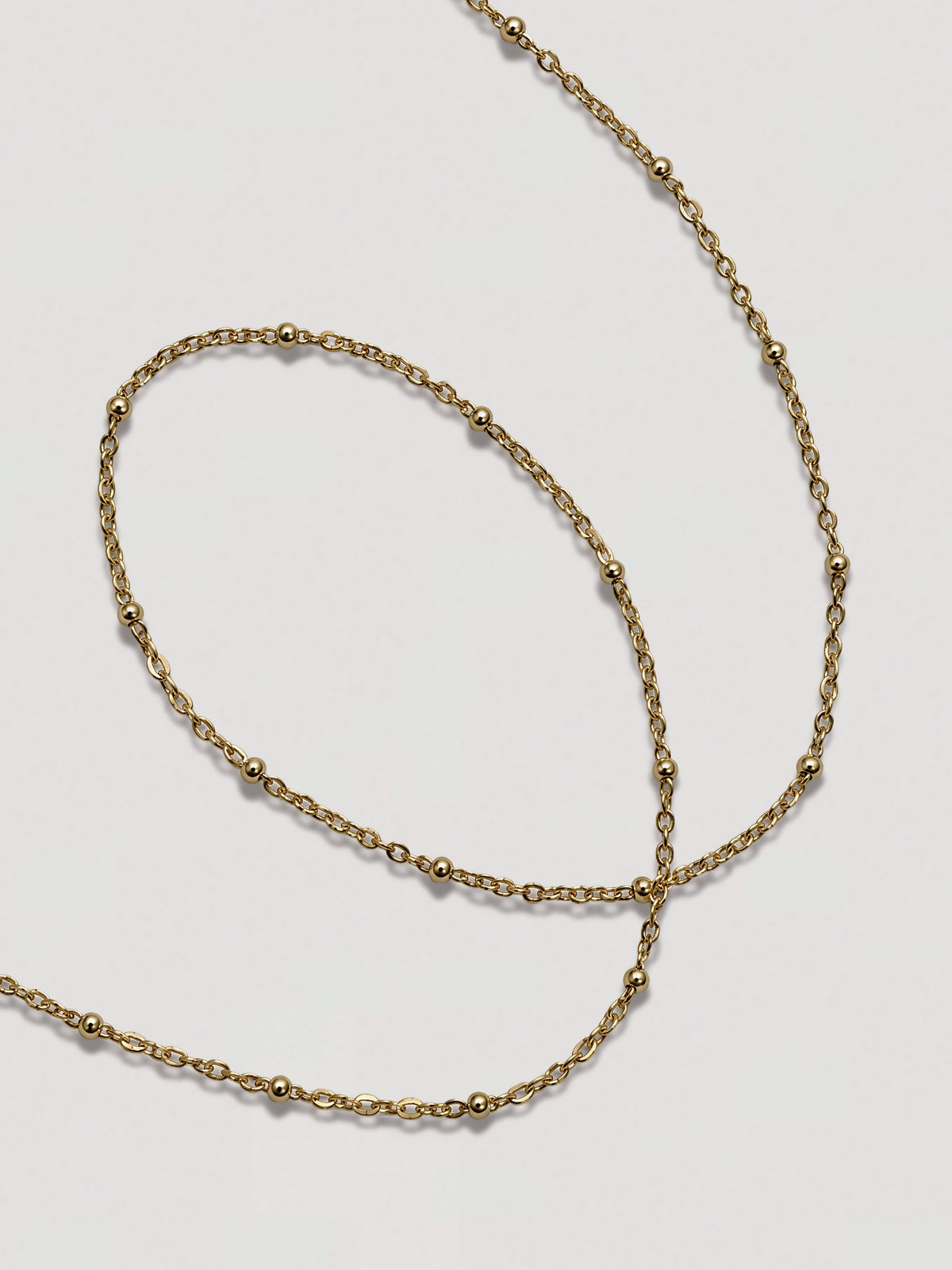 GOLD PEBBLE NECKLACE -1MM