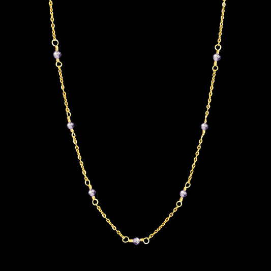IZA NECKLACE- PURPLE ZIRCON