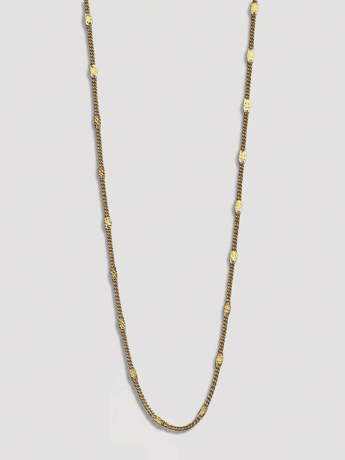 TINY GOLD FIGARO CHAIN NECKLACE - 2MM