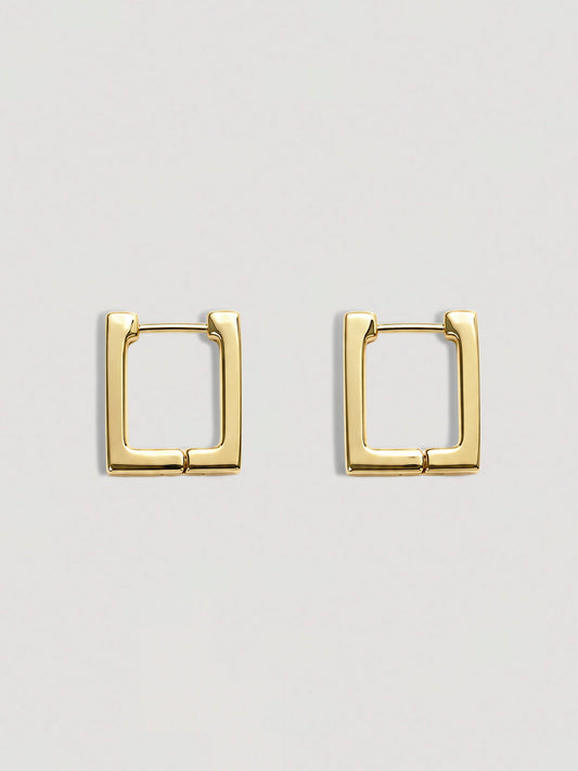 SQUARE GOLD HOOP EARRINGS