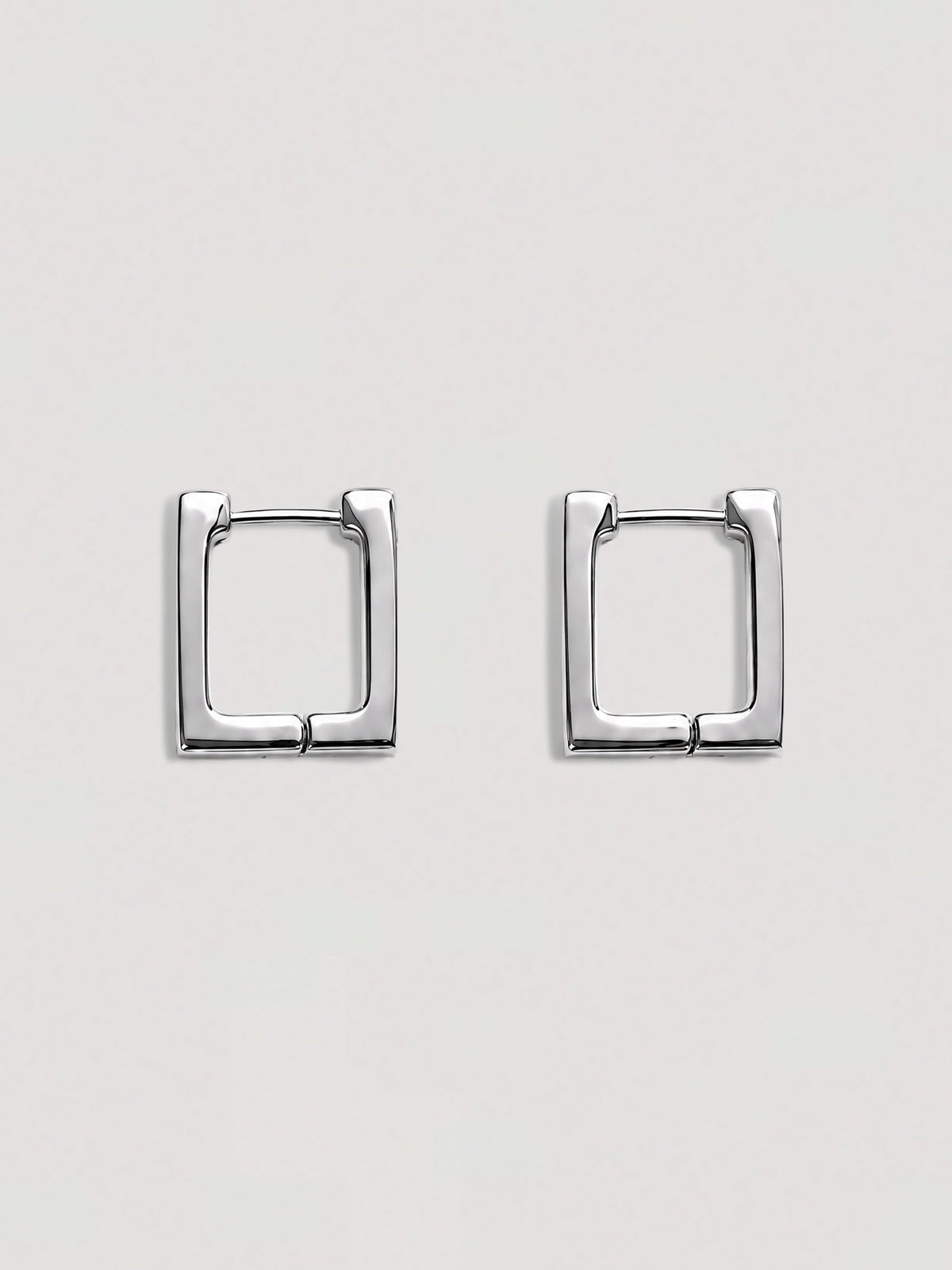 SQUARE SILVER HOOP EARRINGS