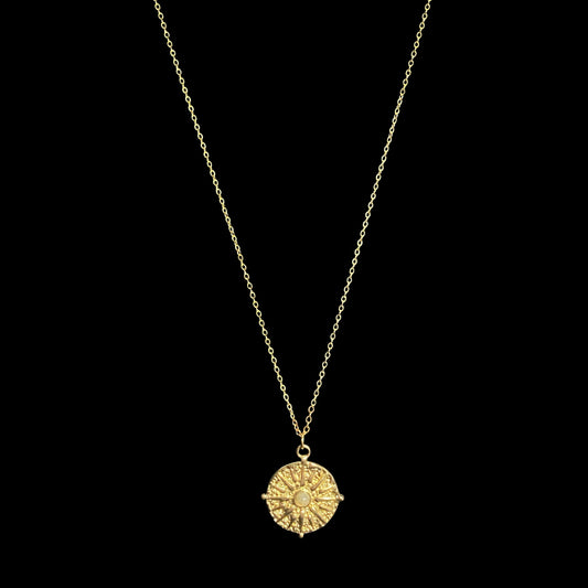 SUN PENDANT NECKLACE - TOURMALINE