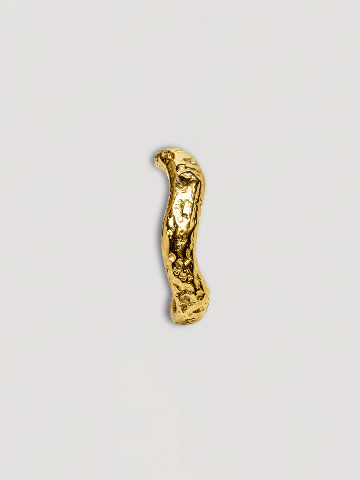 TEXTURED ASYMETRICAL GOLD RING