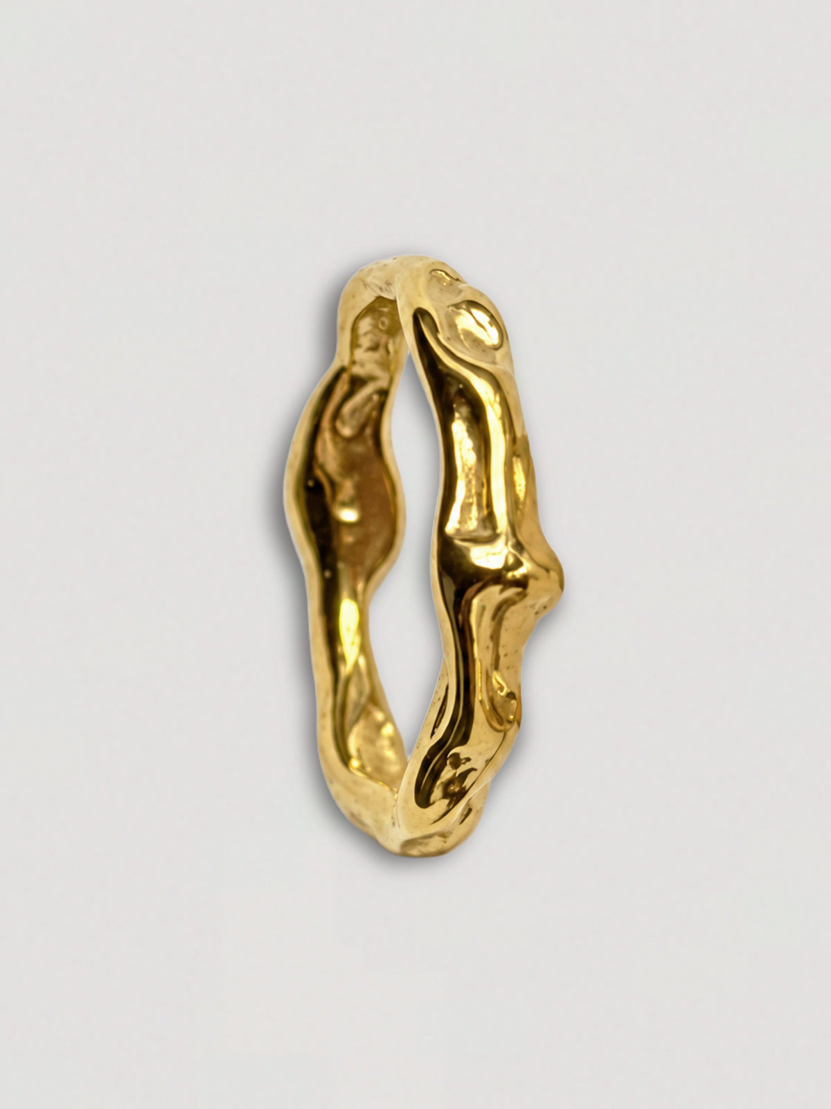 TEXTURED GOLD RING
