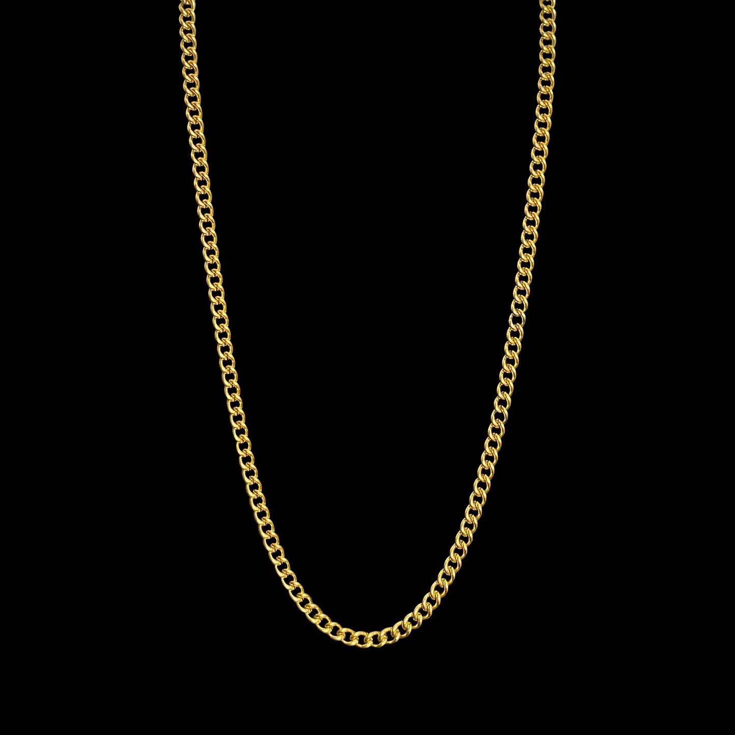 GOLD CURB CHAIN -4MM