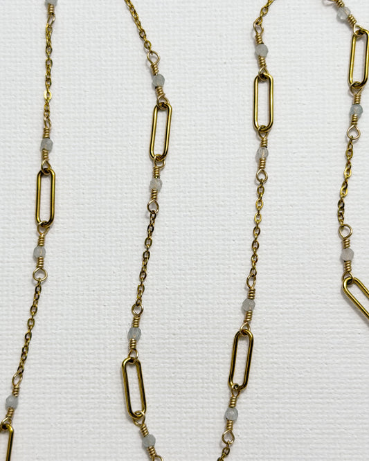 VELA NECKLACE  -  AQUAMARINE