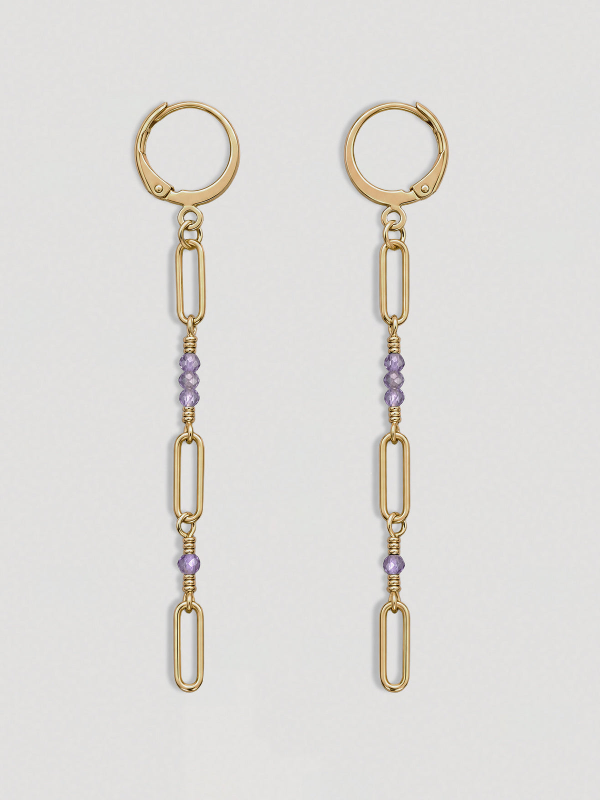 VELA EARRINGS - PURPLE ZIRCON