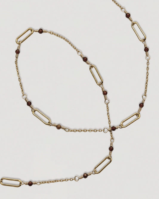 VELA NECKLACE  -  ORANGE GARNET