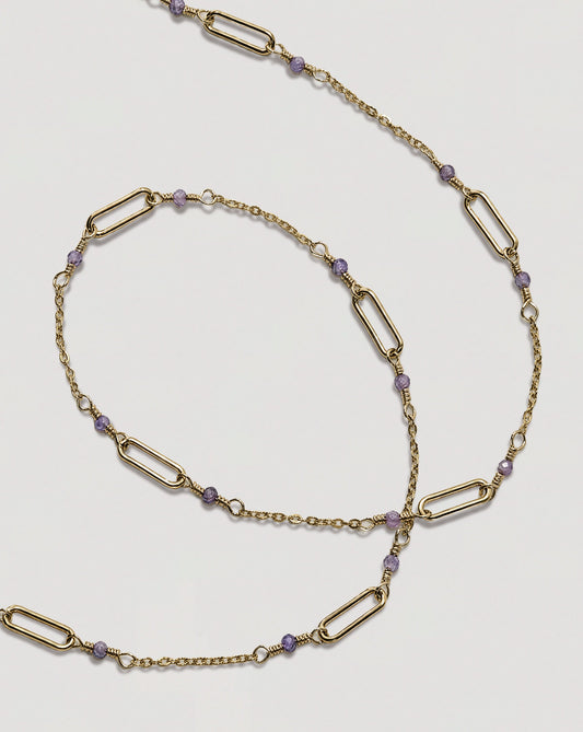 VELA NECKLACE- PURPLE ZIRCON