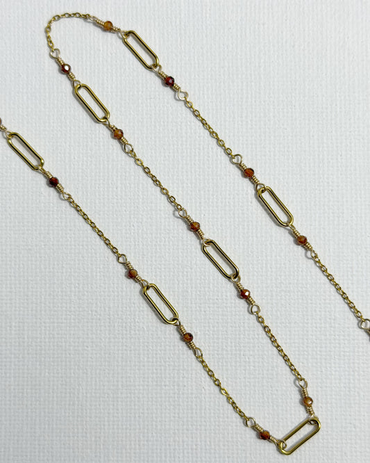 VELA NECKLACE  -  ORANGE GARNET